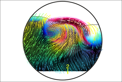 ESPN-3: High-resolution data reveal magnetic fields interacting with a vortex tube